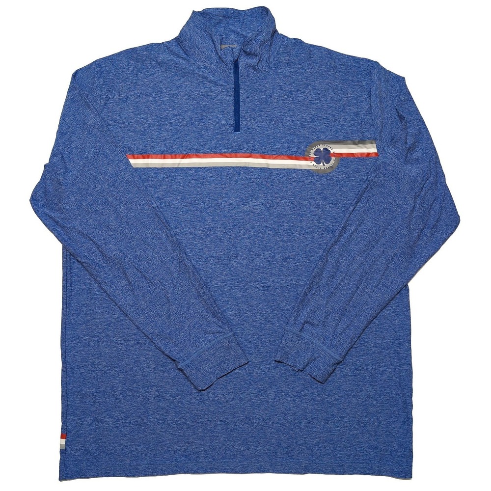 BLACK CLOVER 1/4 Zip Pullover Lightweight Blue Live Lucky Men's XL